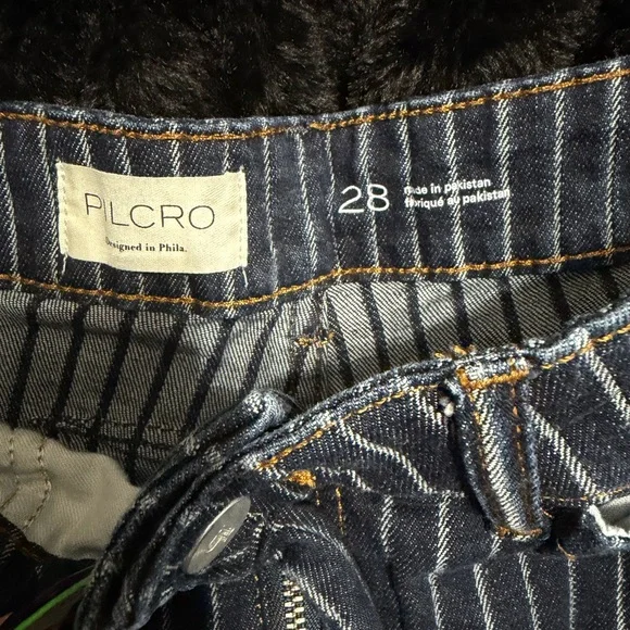 Pilcro Blue Striped Jeans - Picture 2 of 3